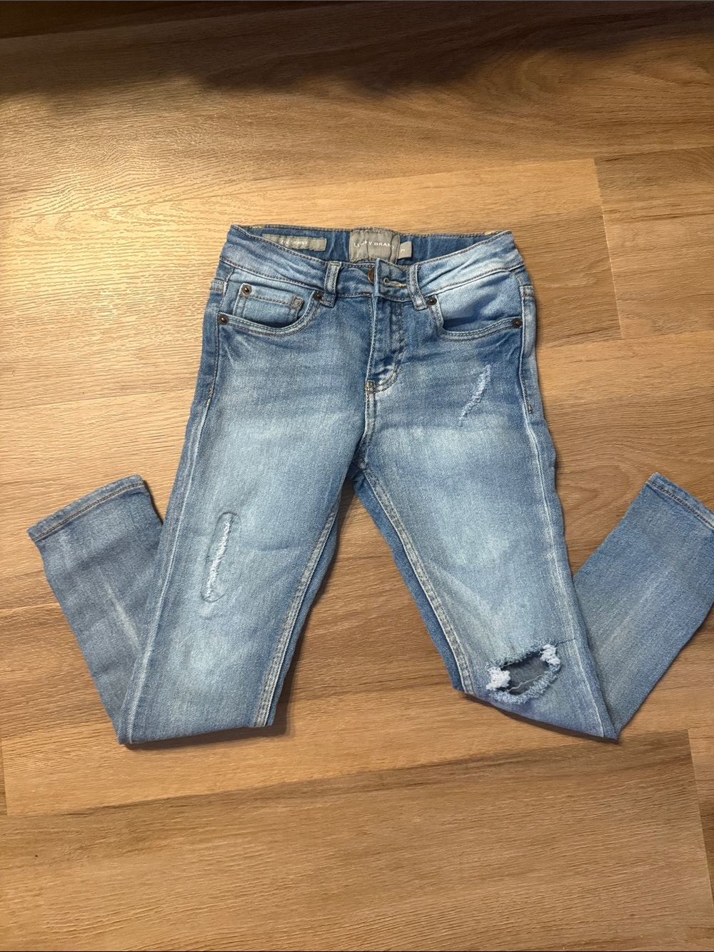 Lucky Brand Light Blue Distressed Kids Jeans